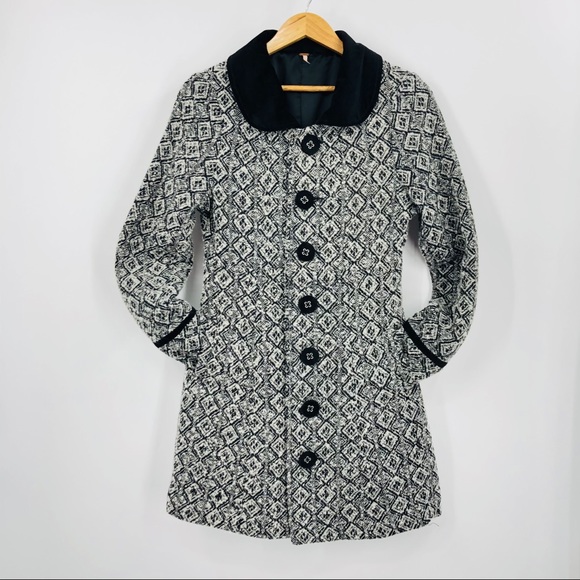 ✨Free People Boho Retro Wool Blend Tapestry Coat - Picture 13 of 16